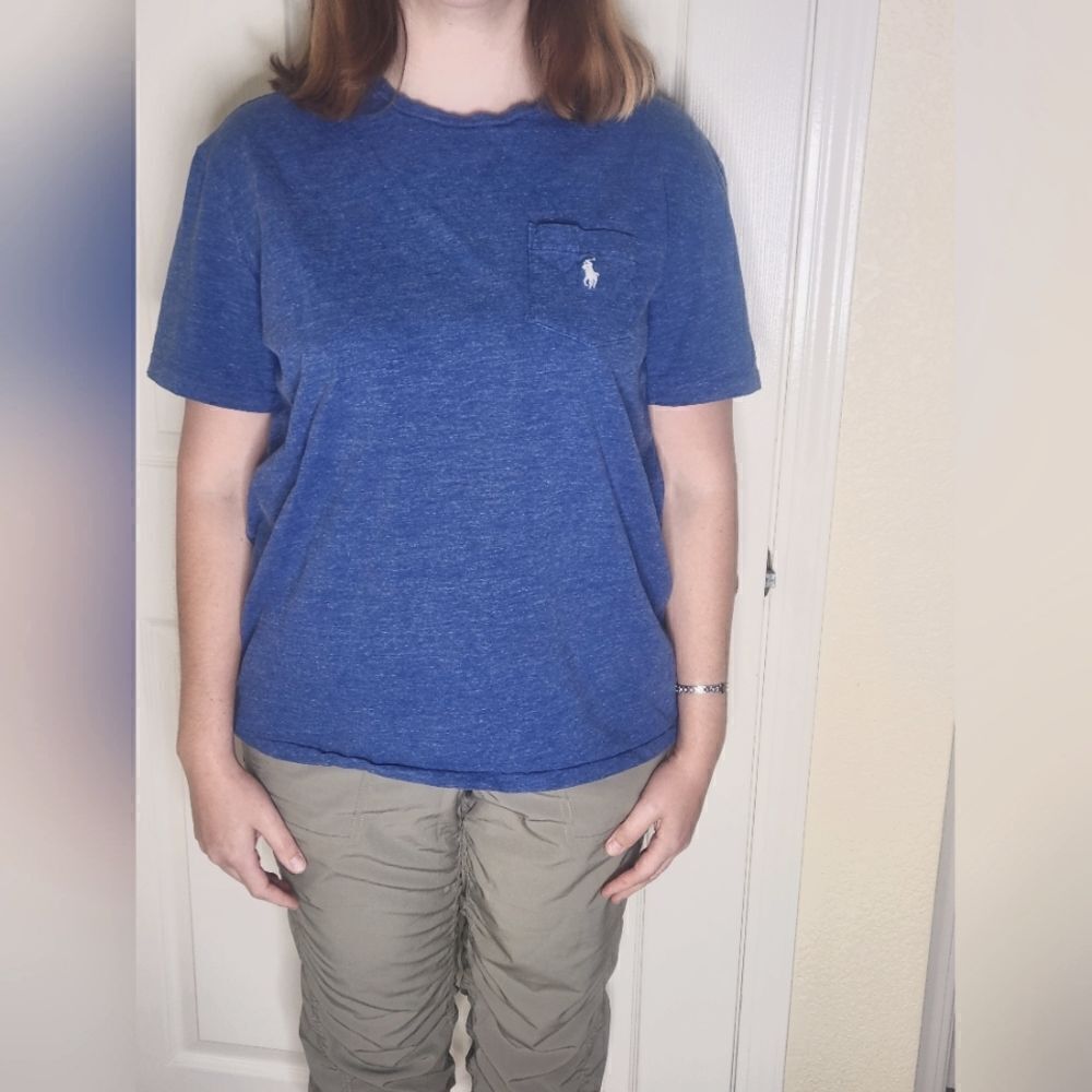 Polo Ralph Lauren XL Blue Shortsleeves Pocket Pony Logo Men's T-shirt